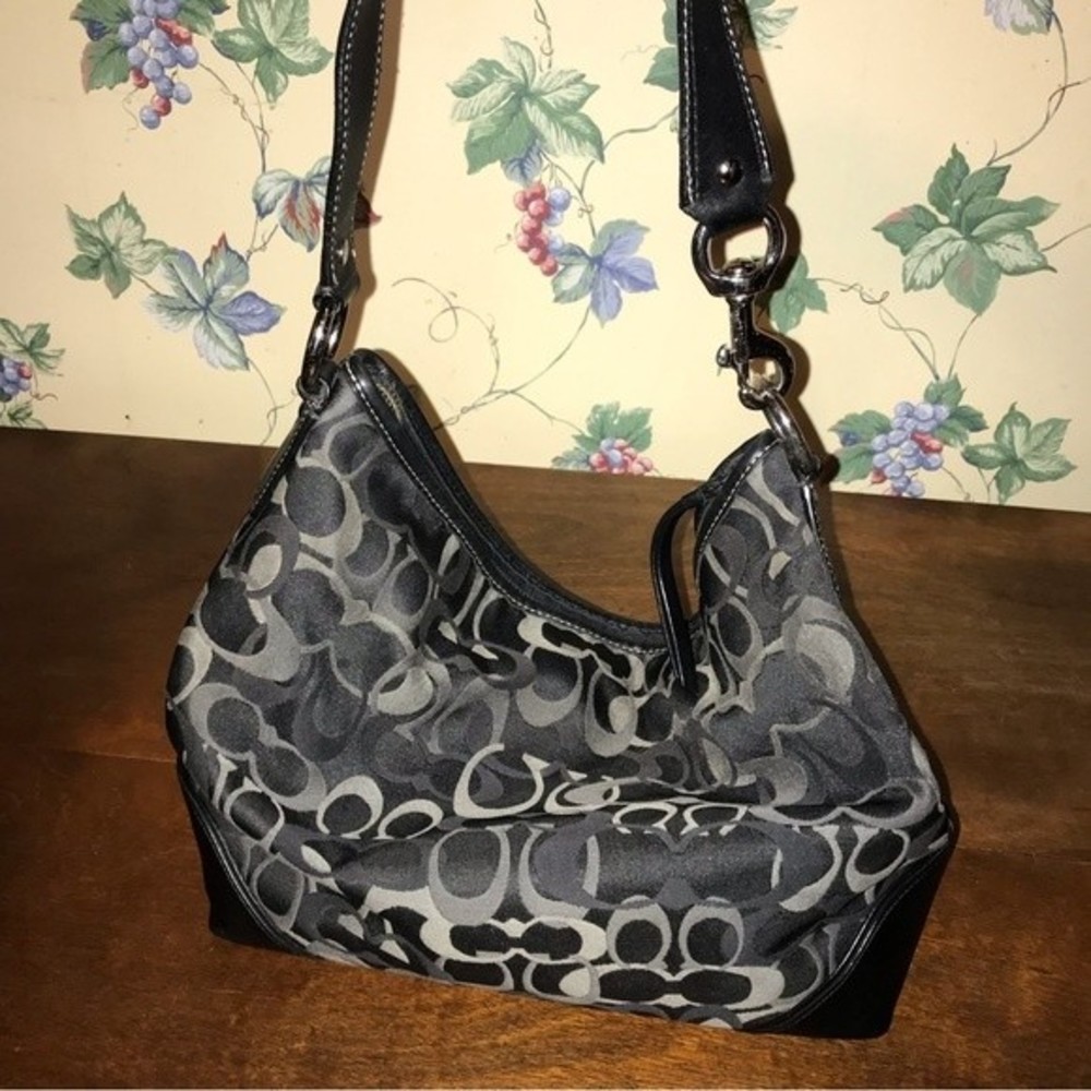 *SOLD* Coach Optic Signature Sarah Hobo Bag